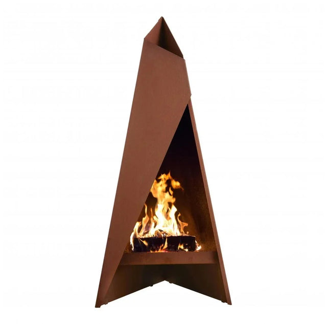 Eldstad Corten - Pyramiden