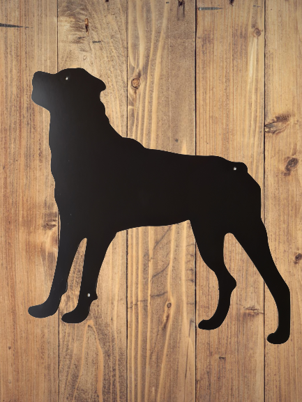 Motiv Rottweiler i plåt från Kungdesign