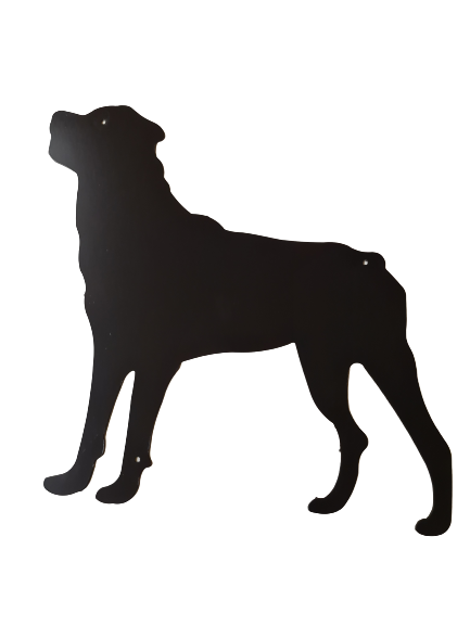 Rottweilermotiv väggdekoration närbild