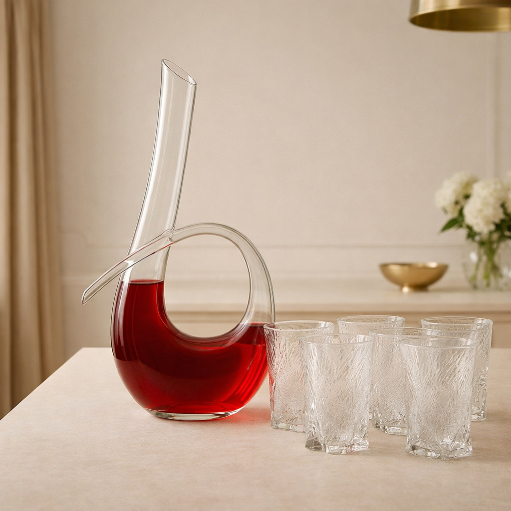 Clara Glas - Set med 6 glas och karaf