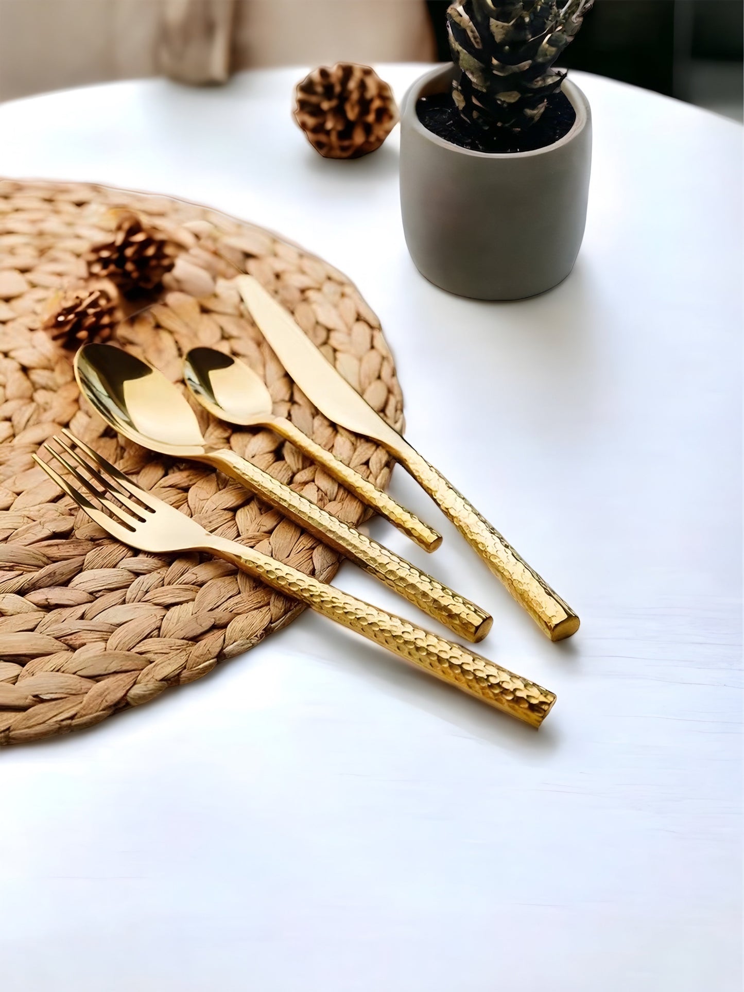 24-pack Rund Bestick- Guld
