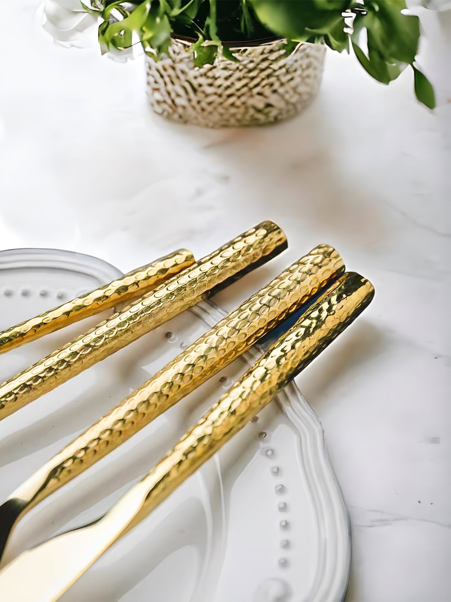24-pack Rund Bestick- Guld