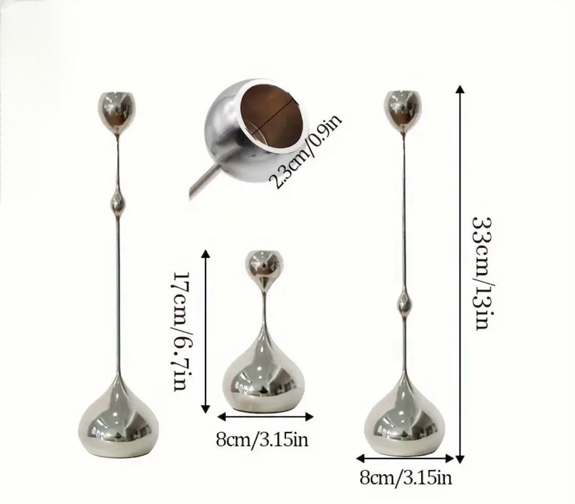 3-set Violla Ljusstake Silver