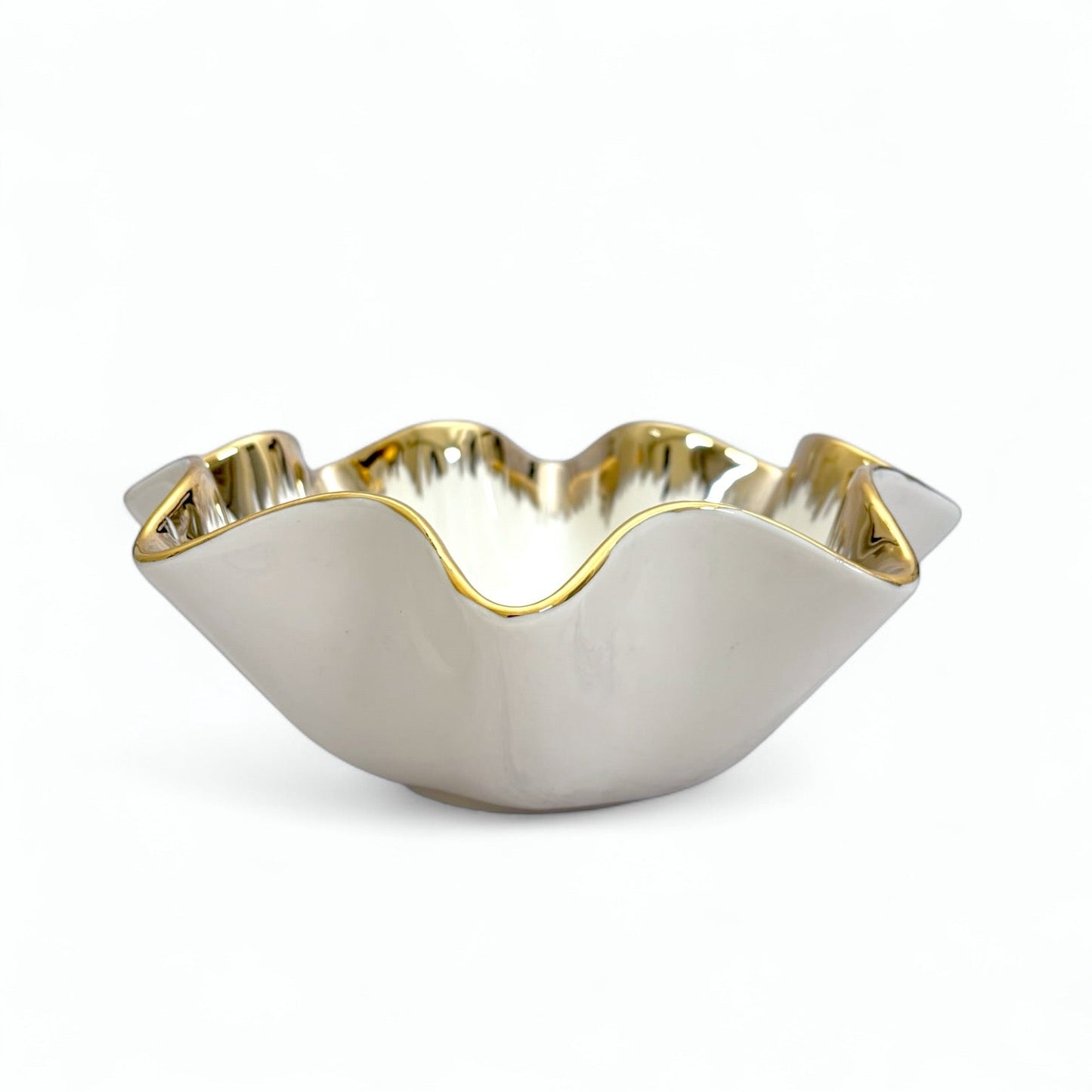 Emmy Skål – Vågig Guldkant 14 / 25 cm