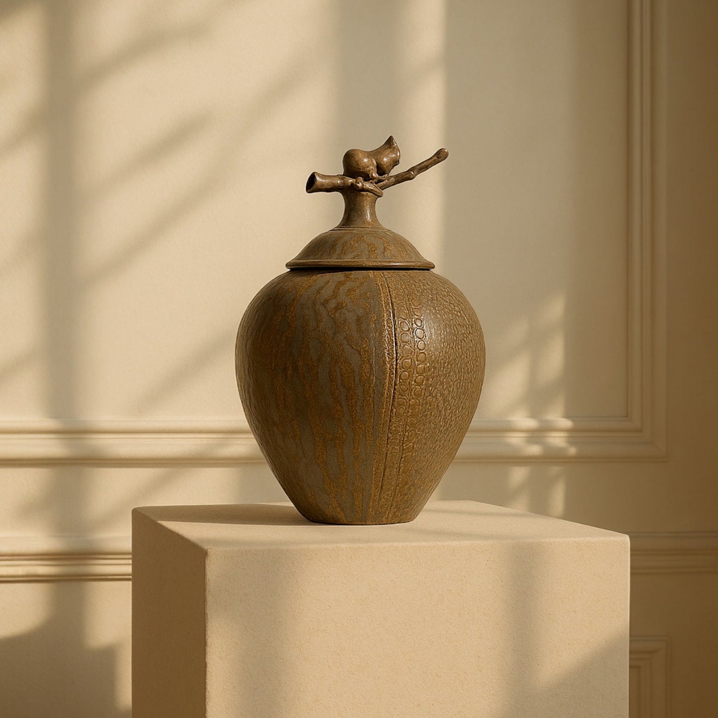 Textured Bronze Urna