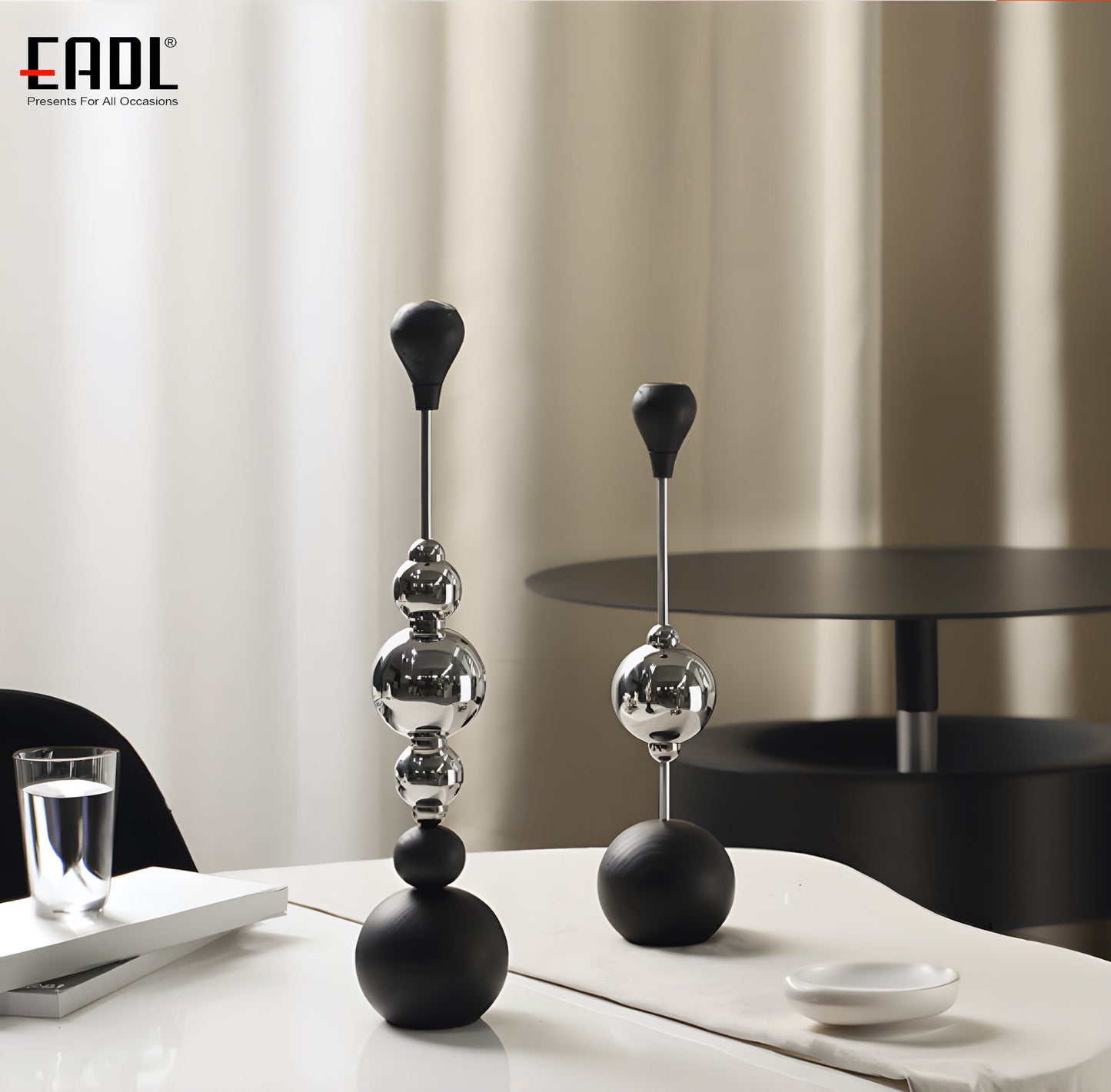 Bubbel Ljusstake Silver
